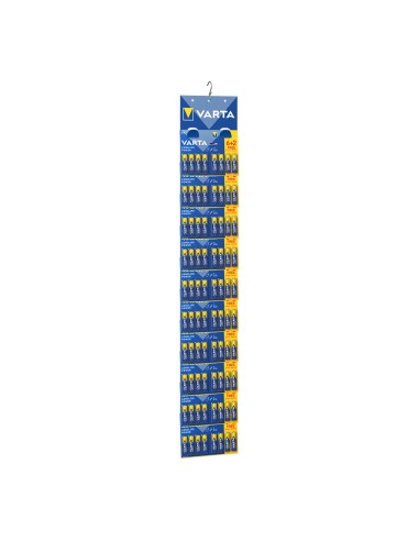 Pack 10 blisters 6+2 pilas aa longlife power varta