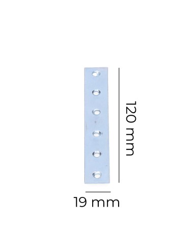 Pletina zincada 120x19x2mm