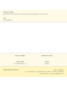 Cerradura vertical metalica s/04140 gancho europerfil l4140.20.0 cisa 2