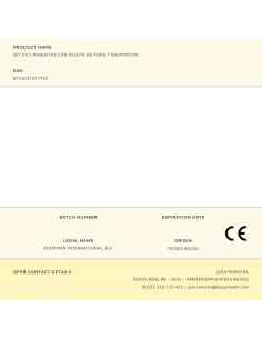 Set de 2 raquetas con pelota de tenis y badminton 2