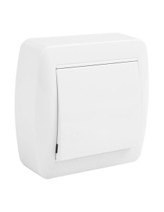 Pulsador superficie blanco serie mural, 74 x 72 x 28 mm