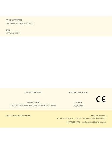 Linterna de cabeza h10 pro