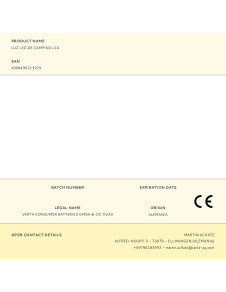 Luz led de camping l10