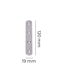 Placa acero inox 125x19x2mm 2