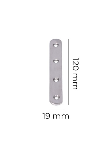 Placa acero inox 125x19x2mm