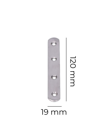 Placa acero inox 125x19x2mm