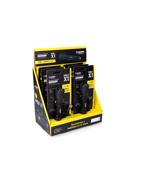 Linterna led táctica wolf x1 recargable 550 lm / 200 lm ip67 ø3,2 x 13,9 cm