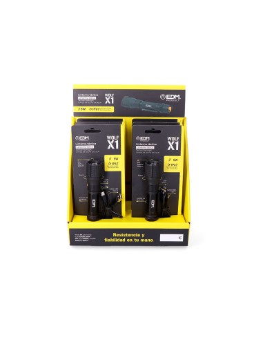 Linterna led táctica wolf x1 recargable 550 lm...