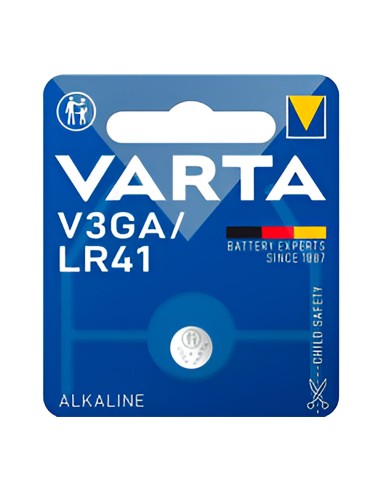 Micro pila de boton alkalina lr41 - v3ga, (blíster 1 und) ø7,9 x 3,6 mm