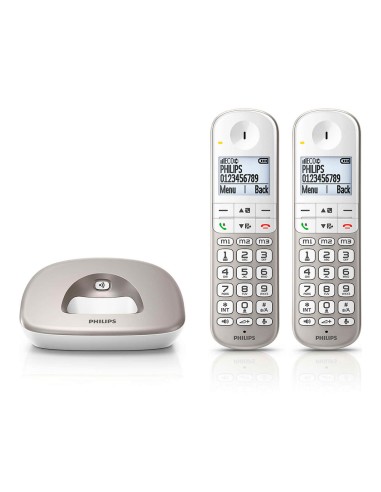 Teléfono duo inalámbrico xl4902s blanco y gris