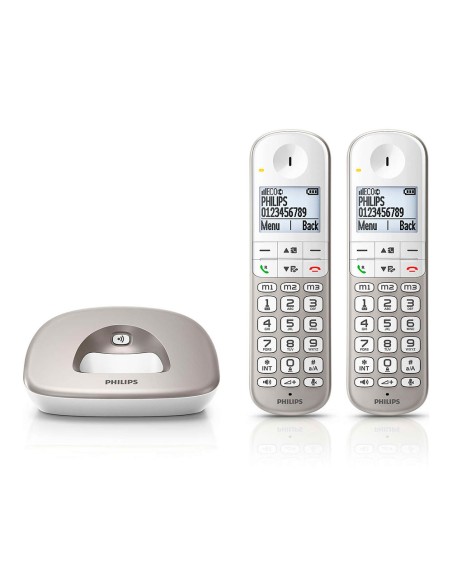 Teléfono duo inalámbrico xl4902s blanco y gris