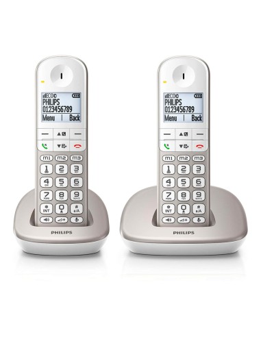 Teléfono duo inalámbrico xl4902s blanco y gris