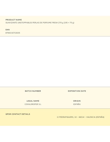 Suavizante unstoppables perlas de perfume fresh...