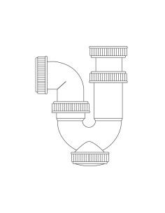 Sifon curvo extensible 1" 1/2" sin valvula 2