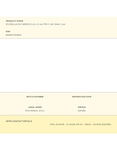 Escobillas de carbon 5 x 8 x 11 mm tipo 3 ref. 9644, 2 uds 2