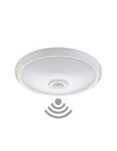 Aplique de superficie led con sensor crepuscular y movimiento ip20 2 x e27 ø30 x 9,6 cm