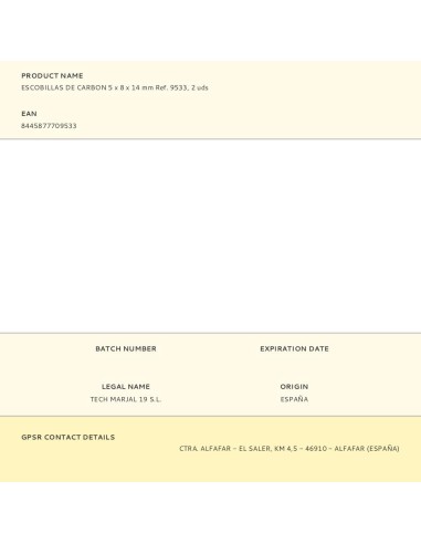 Escobillas de carbon 5 x 8 x 14 mm ref. 9533, 2...
