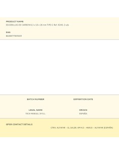 Escobillas de carbon 6,3 x 16 x 26 mm tipo 2 ref. 9249, 2 uds 2