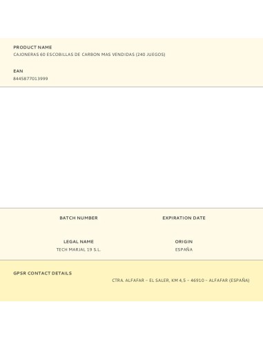 Cajoneras 60 escobillas de carbon mas vendidas...