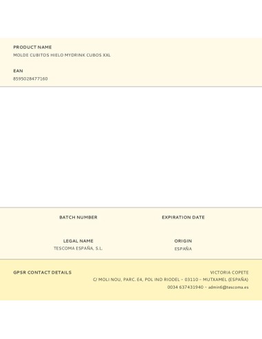 Molde cubitos hielo mydrink cubos xxl