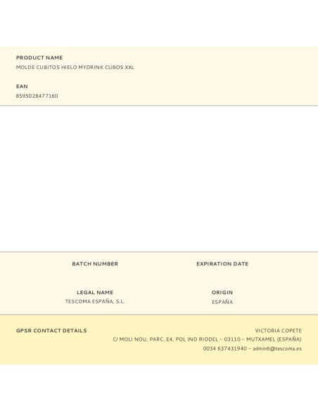 Molde cubitos hielo mydrink cubos xxl