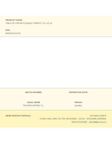 Tabla de corte plegable compact 32 x 22 cm