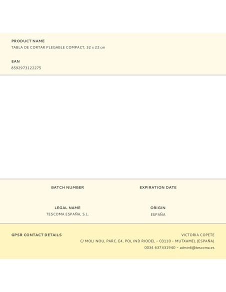 Tabla de corte plegable compact 32 x 22 cm