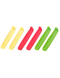 Clip cierrabolsas presto 9 cm colores surtidos 6 uds