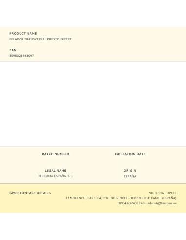 Pelador transversal presto expert