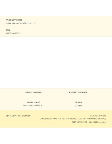 Jarra de vidrio borosilicato teo apta para...