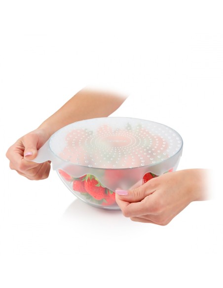 Tapas flexibles de silicona 4food ø17 y 23 cm 2 uds
