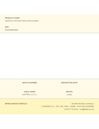 Depósito pintura para pistola 08463