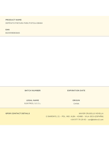 Depósito pintura para pistola 08464