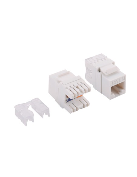 Conector hembra rj45 utp cat.6 keystone, punch-down 180°