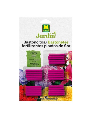 Bastoncitos fertilizantes plantas flor, 25 unidades