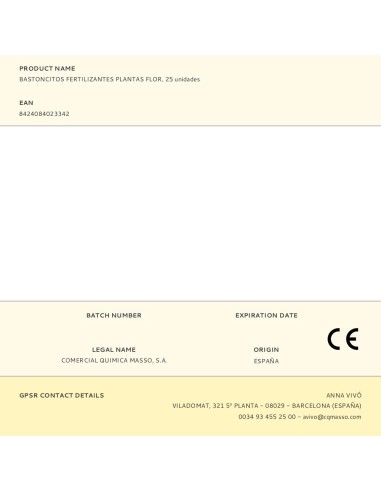 Bastoncitos fertilizantes plantas flor, 25...