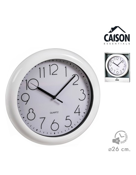 Reloj pared blanco y negro ø 25 cm