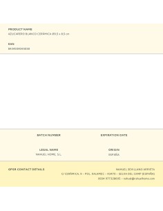 Azucarero de cerámica blanco ø9,5 x 8,5 cm 2