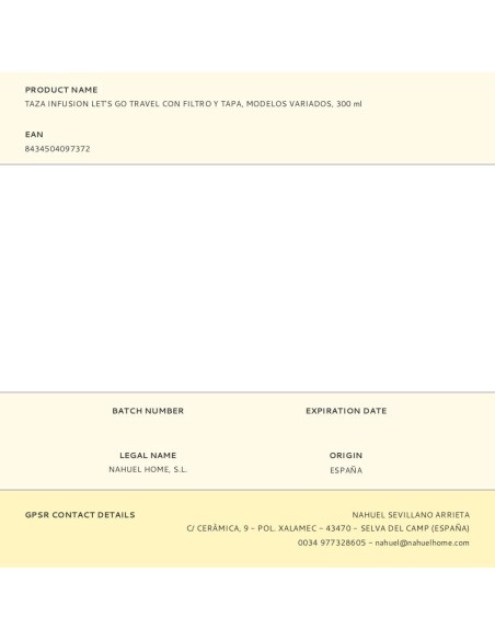 Taza infusion let's go travel con filtro y tapa modelos variados 300 ml