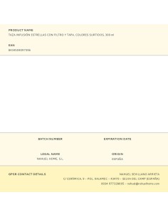 Taza infusión estrellas con filtro y tapa colores surtidos 300 ml 2