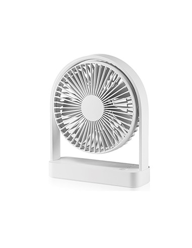 Ventilador de mesa recargable, 2000 mah, blanco