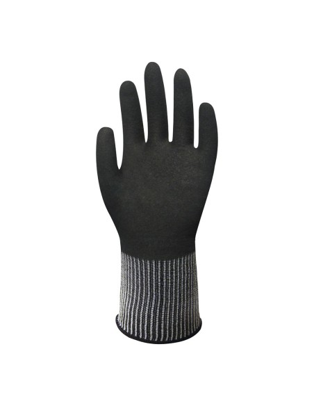 Guante nailon y spandex, palma doble recubrimiento nitrilo, talla 07