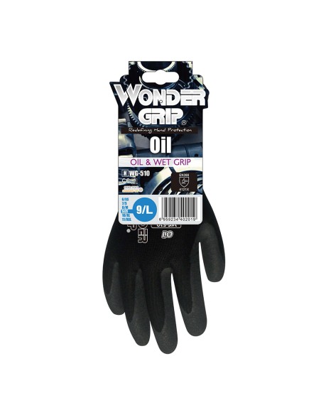 Guante nailon y spandex, palma doble recubrimiento nitrilo, talla 08