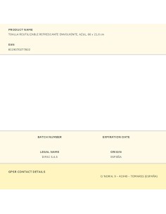 Toalla reutilizable refrescante envolvente, azul, 66 x 21,6 cm 2