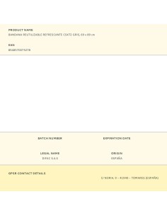 Bandana reutilizable refrescante cskt2 gris, 69 x 89 cm 2