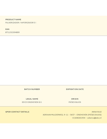 Pulverizador / vaporizador 5 l