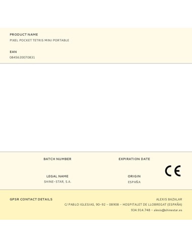 Pixel pocket tetris mini portable