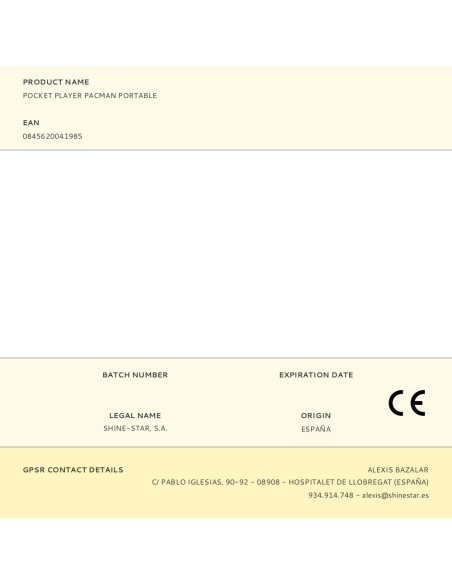 Pocket player pacman portable