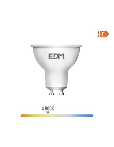 Bombilla dicroica led gu10 5 w 450 lm 4000 k luz dia ø5 x 5,5 cm