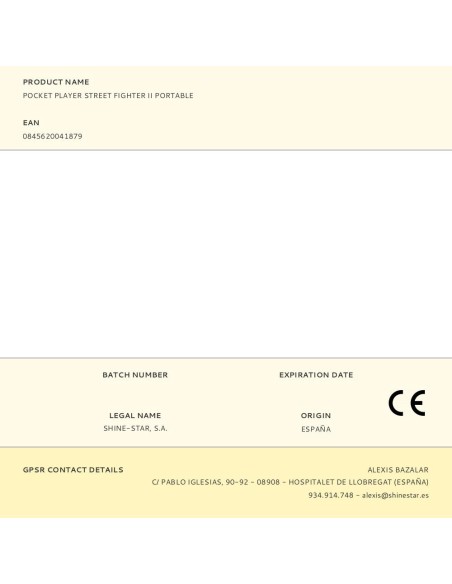 Pocket player street fighter ii portable